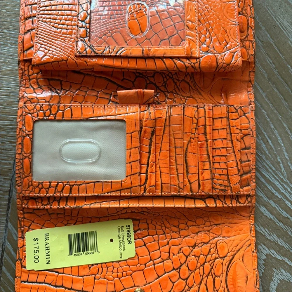 Brahmin Orange Embossed Clutch - Picture 5 of 5
